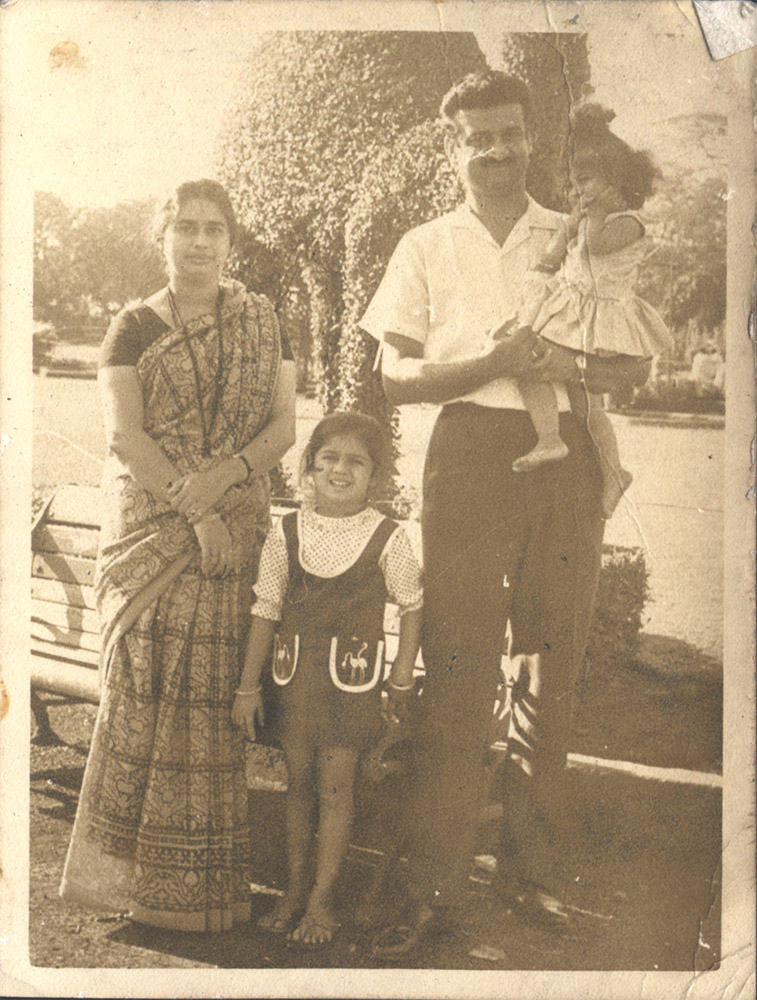 black and white family photo india