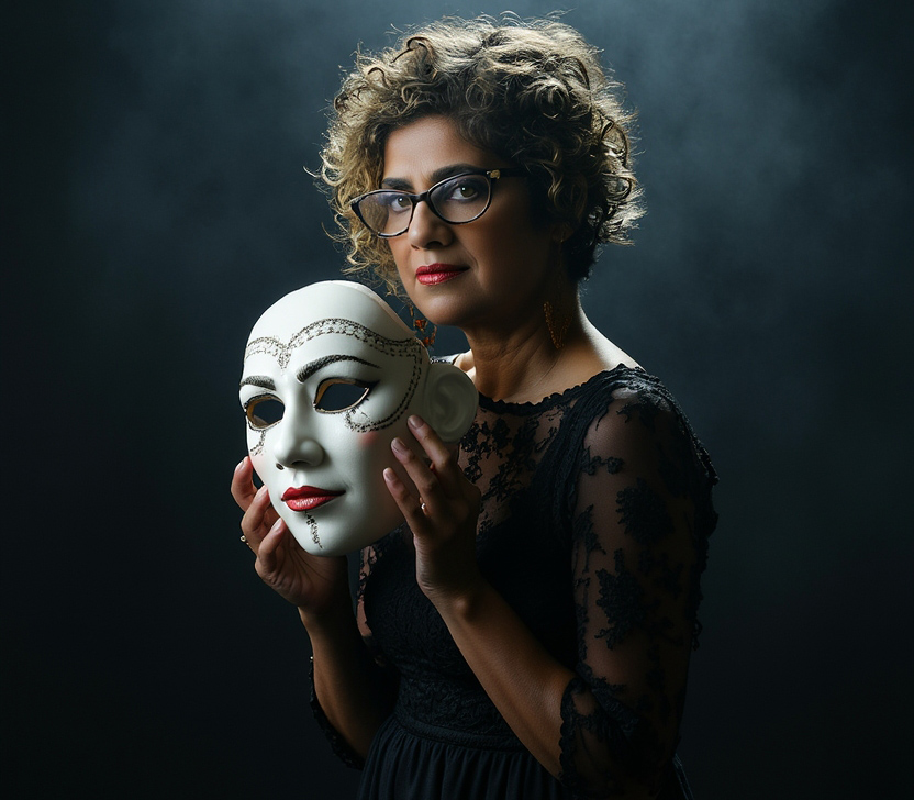 woman with mask story